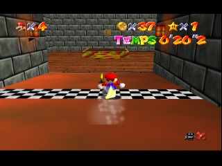 Super Mario 64 sur N64 - Les étoiles de la glissade de la princesse