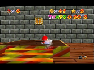 Super Mario 64 sur N64 - Les étoiles de la glissade de la princesse
