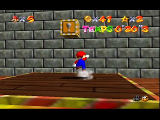 Super Mario 64 sur N64 - Les étoiles de la glissade de la princesse