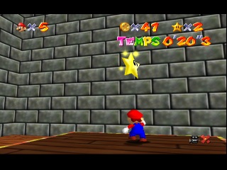 Super Mario 64 sur N64 - Les étoiles de la glissade de la princesse