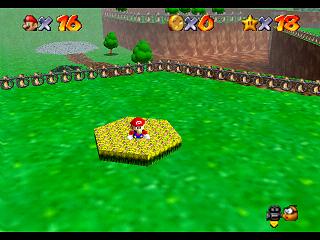 Super Mario 64 sur N64 - Niveau 1 : Bataille de Bob-Omb - Pièces et généralités