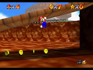 Super Mario 64 sur N64 - Niveau 1 : Bataille de Bob-Omb - Pièces et généralités