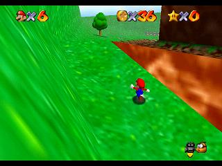Super Mario 64 sur N64 - Niveau 1 : Bataille de Bob-Omb - Pièces et généralités