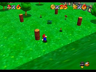 Super Mario 64 sur N64 - Niveau 1 : Bataille de Bob-Omb - Pièces et généralités