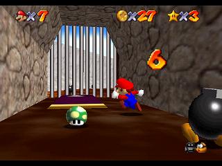 Super Mario 64 sur N64 - Niveau 1 : Bataille de Bob-Omb - Pièces et généralités