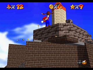 Super Mario 64 (N64 mini, Switch and DS) -  - Fall onto the Caged Island