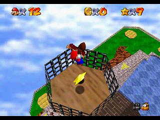 Super Mario 64 (N64 mini, Switch and DS) -  - Fall onto the Caged Island