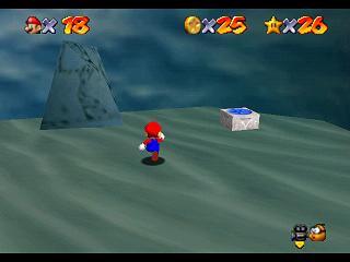 Super Mario 64 sur N64 - Niveau 3 : Baie des pirates - Pièces et généralités