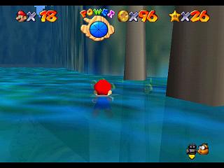 Super Mario 64 sur N64 - Niveau 3 : Baie des pirates - Pièces et généralités