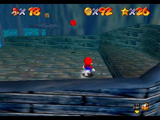 Super Mario 64 sur N64 - Niveau 3 : Baie des pirates - Pièces et généralités