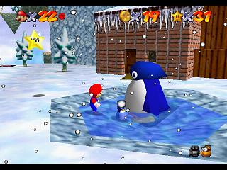 Super Mario 64 (n64 mini, Switch et DS) -  - Petit pingouin perdu