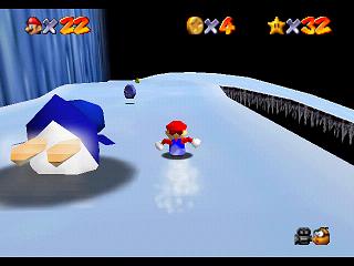 Super Mario 64 (n64 mini, Switch et DS) -  - Course du pingouin