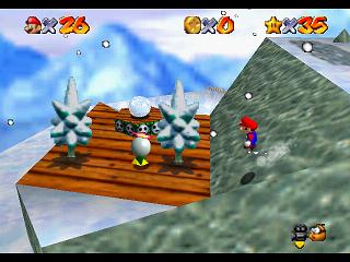 Super Mario 64 (n64 mini, Switch et DS) -  - Bonhomme de neige sans tête