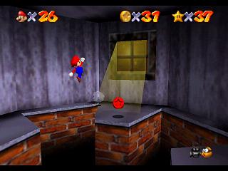 Super Mario 64 sur N64 - Niveau 5 : Big Boo's Haunt - Pièces et généralités