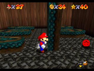 Super Mario 64 sur N64 - Niveau 5 : Big Boo's Haunt - Pièces et généralités