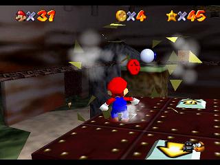 Super Mario 64 sur N64 - Niveau 6 : Hazy Maze Cave - Pièces et généralités Super Mario 64 sur N64 - Niveau 6 : Hazy Maze Cave - Pièces et généralités