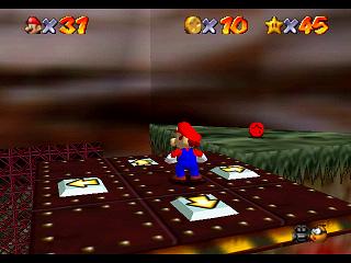 Super Mario 64 sur N64 - Niveau 6 : Hazy Maze Cave - Pièces et généralités Super Mario 64 sur N64 - Niveau 6 : Hazy Maze Cave - Pièces et généralités