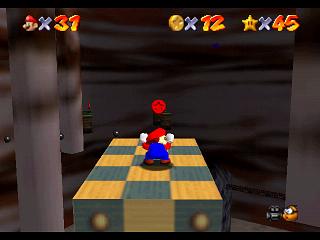 Super Mario 64 sur N64 - Niveau 6 : Hazy Maze Cave - Pièces et généralités Super Mario 64 sur N64 - Niveau 6 : Hazy Maze Cave - Pièces et généralités