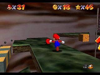 Super Mario 64 sur N64 - Niveau 6 : Hazy Maze Cave - Pièces et généralités Super Mario 64 sur N64 - Niveau 6 : Hazy Maze Cave - Pièces et généralités