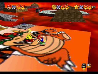Super Mario 64 sur N64 - Niveau 7 : Laves fatales - Pièces et généralités Super Mario 64 sur N64 - Niveau 7 : Laves fatales - Pièces et généralités