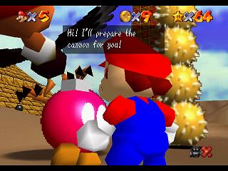 Super Mario 64 sur N64 - Niveau 8 : Sables trop mouvants - Pièces et généralités