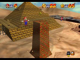 Super Mario 64 sur N64 - Niveau 8 : Sables trop mouvants - Pièces et généralités