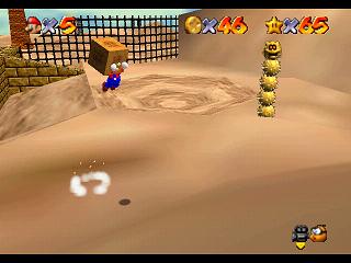 Super Mario 64 sur N64 - Niveau 8 : Sables trop mouvants - Pièces et généralités