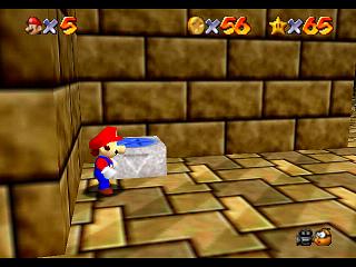 Super Mario 64 sur N64 - Niveau 8 : Sables trop mouvants - Pièces et généralités