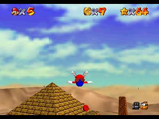 Super Mario 64 sur N64 - Niveau 8 : Sables trop mouvants - Pièces et généralités