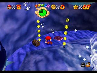 Super Mario 64 sur N64 - Niveau 9 : Affreux bassin - Pièces et généralités Super Mario 64 sur N64 - Niveau 9 : Affreux bassin - Pièces et généralités