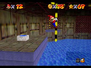 Super Mario 64 sur N64 - Niveau 9 : Affreux bassin - Pièces et généralités Super Mario 64 sur N64 - Niveau 9 : Affreux bassin - Pièces et généralités
