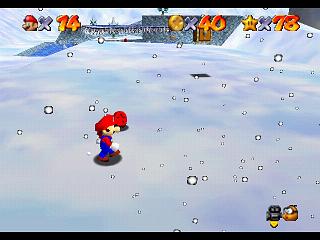 Super Mario 64 sur N64 - Niveau 10 : Chez le roi des Neiges - Pièces et généralités