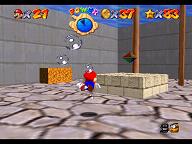 Super Mario 64 sur N64 - Niveau 11 : Wet-Dry World - Pièces et généralités