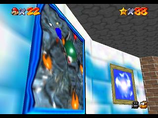 Super Mario 64 sur N64 - Niveau 11 : Wet-Dry World - Pièces et généralités