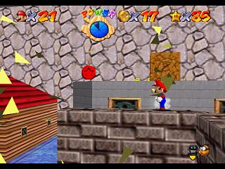 Super Mario 64 sur N64 - Niveau 11 : Wet-Dry World - Pièces et généralités