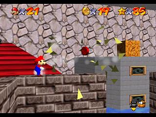 Super Mario 64 sur N64 - Niveau 11 : Wet-Dry World - Pièces et généralités