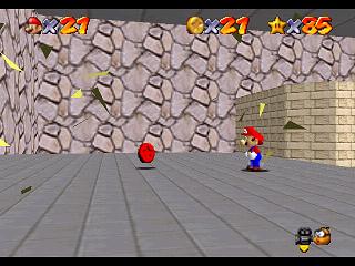 Super Mario 64 sur N64 - Niveau 11 : Wet-Dry World - Pièces et généralités