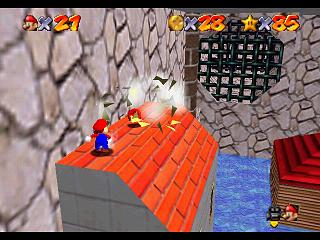 Super Mario 64 sur N64 - Niveau 11 : Wet-Dry World - Pièces et généralités