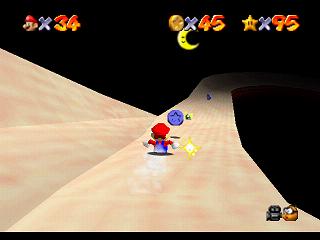 Super Mario 64 sur N64 - Niveau 12 : Trop haute montagne - Pièces et généralités Super Mario 64 sur N64 - Niveau 12 : Trop haute montagne - Pièces et généralités