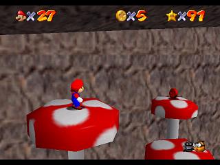 Super Mario 64 sur N64 - Niveau 12 : Trop haute montagne - Pièces et généralités Super Mario 64 sur N64 - Niveau 12 : Trop haute montagne - Pièces et généralités