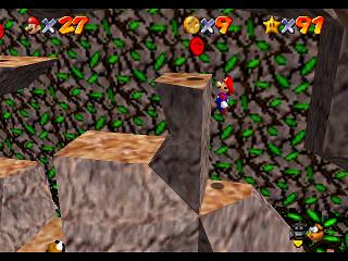 Super Mario 64 sur N64 - Niveau 12 : Trop haute montagne - Pièces et généralités Super Mario 64 sur N64 - Niveau 12 : Trop haute montagne - Pièces et généralités