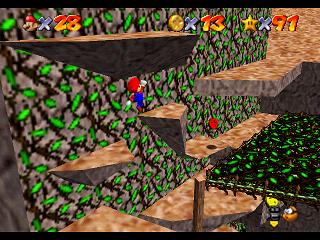 Super Mario 64 sur N64 - Niveau 12 : Trop haute montagne - Pièces et généralités Super Mario 64 sur N64 - Niveau 12 : Trop haute montagne - Pièces et généralités