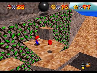 Super Mario 64 sur N64 - Niveau 12 : Trop haute montagne - Pièces et généralités Super Mario 64 sur N64 - Niveau 12 : Trop haute montagne - Pièces et généralités
