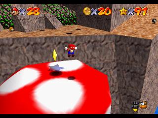 Super Mario 64 sur N64 - Niveau 12 : Trop haute montagne - Pièces et généralités Super Mario 64 sur N64 - Niveau 12 : Trop haute montagne - Pièces et généralités