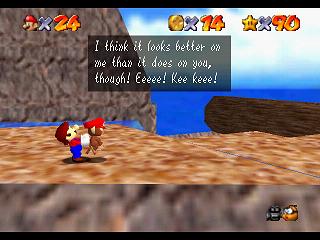 Super Mario 64 sur N64 - Niveau 12 : Trop haute montagne - Pièces et généralités Super Mario 64 sur N64 - Niveau 12 : Trop haute montagne - Pièces et généralités