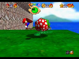 Super Mario 64 (N64 mini, Switch and DS) -  - Pluck the Piranha Flower