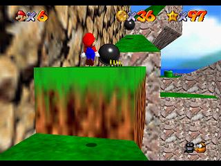 Super Mario 64 (N64 mini, Switch and DS) -  - The Tip Top of the Huge Island