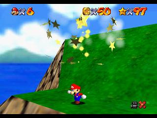 Super Mario 64 (N64 mini, Switch and DS) -  - The Tip Top of the Huge Island