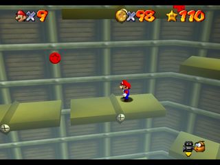 Super Mario 64 sur N64 - Niveau 14 : Tick Tock Clock - Pièces et généralités Super Mario 64 sur N64 - Niveau 14 : Tick Tock Clock - Pièces et généralités