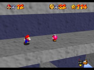 Super Mario 64 sur N64 - Niveau 15 : Rainbow Ride - Pièces et généralités